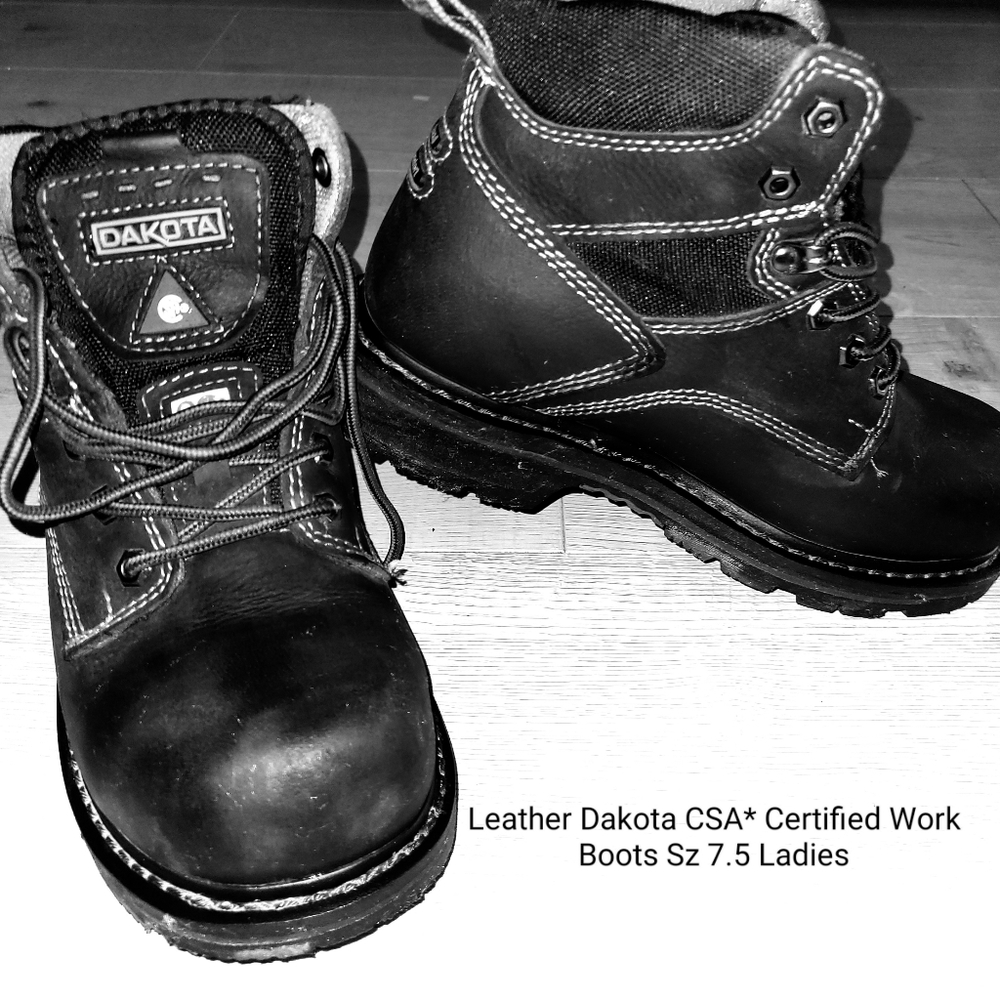 CSA certified all leather unisex work boots